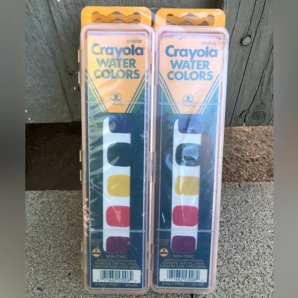 Vtg discontinued crayola pack of 6 pallets of 8 colors older look
